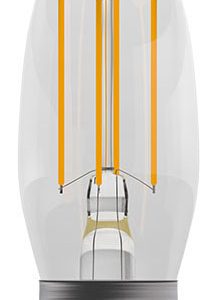 Clear 4w ES Warm White Filament LED Candle Bulb 470lm