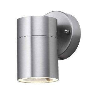 Metro stainless steel down outdoor wall spot light on white background