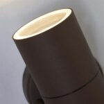 Metro Stainless Steel 2 Light Outdoor Wall Spot Light Rust Brown