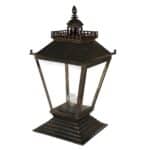 Chateau Medium Solid Brass Victorian Outdoor Gate Pillar Lantern