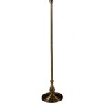 Flemish Floor Lamp Antique Brass Pleated Mink Shade