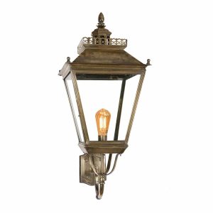 Chateau large 1 light Victorian outdoor wall lantern solid brass in aged finish