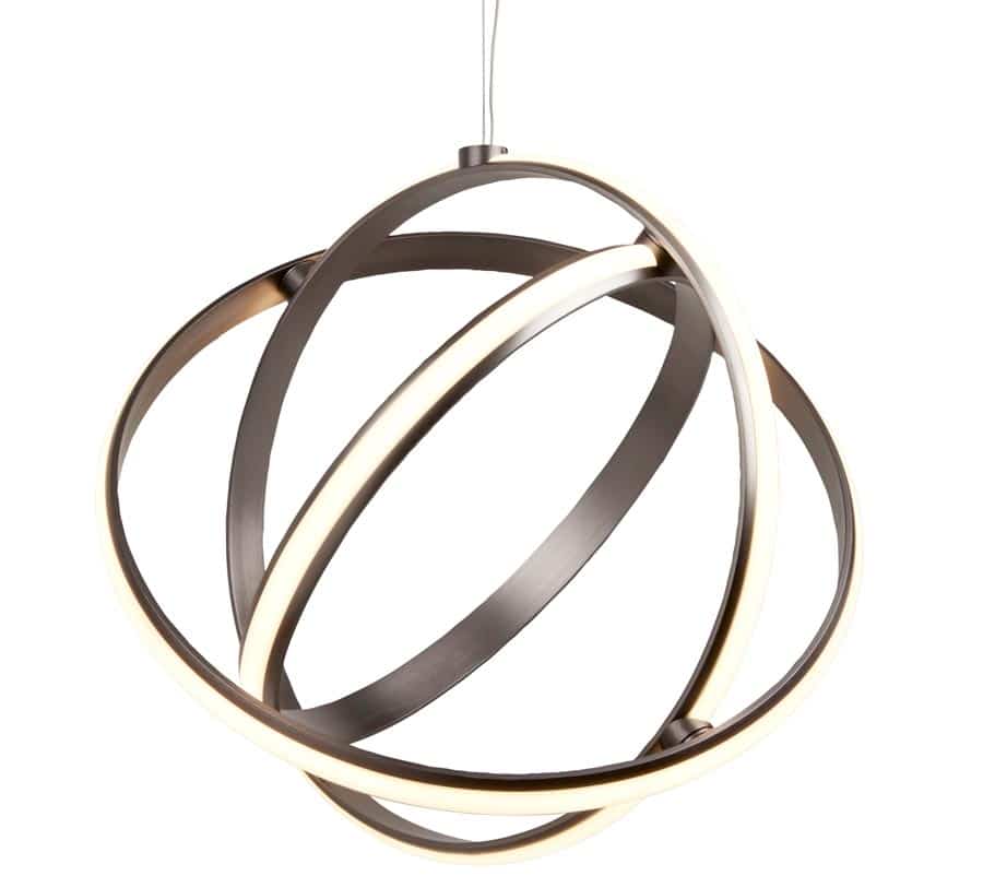 Magic LED 3 Rings Giro Pendant Ceiling Light Satin Nickel