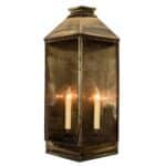 Large Greenwich 2 Light Period Outdoor Wall Lantern Solid Brass