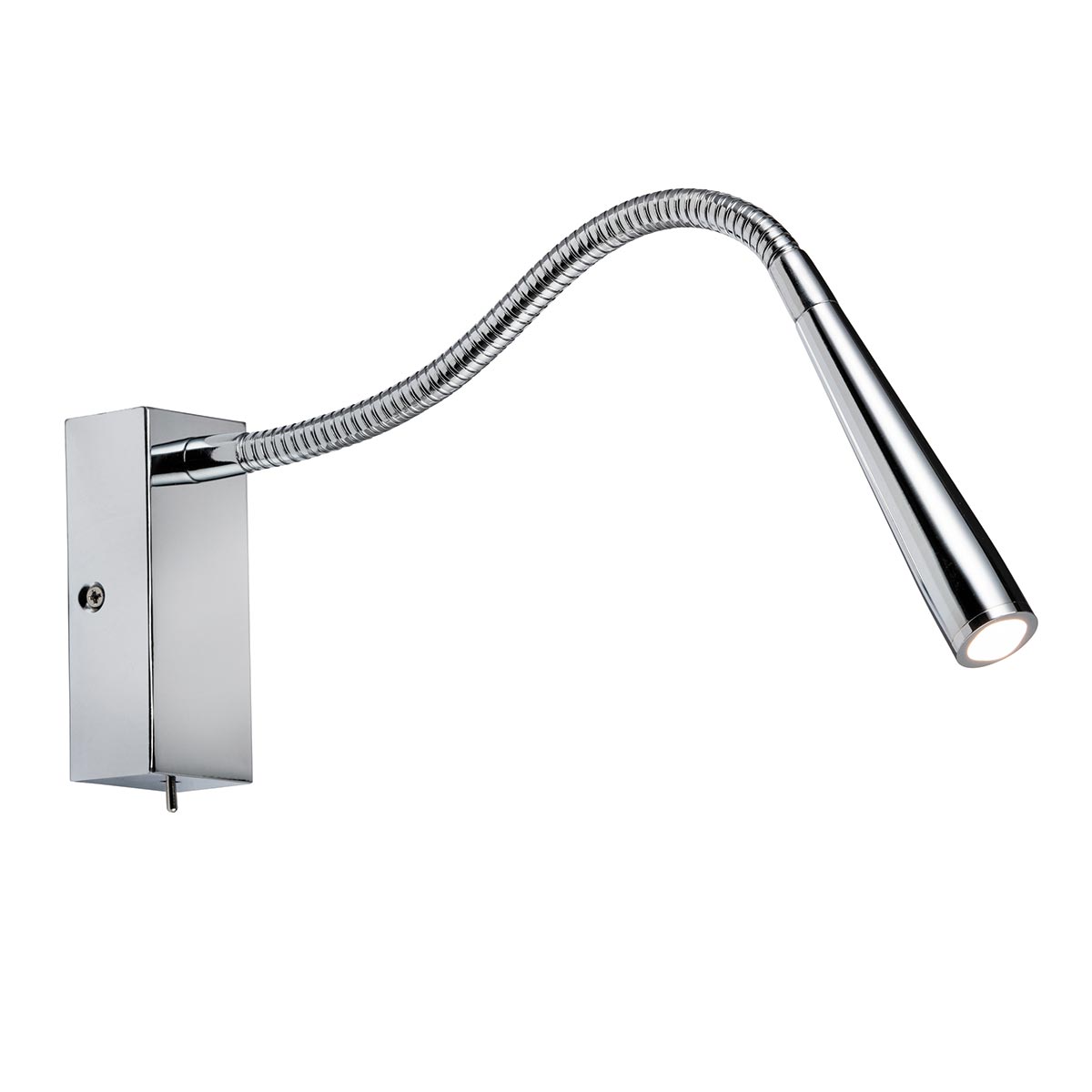 Madison Modern Switched LED Wall Reading Light Chrome