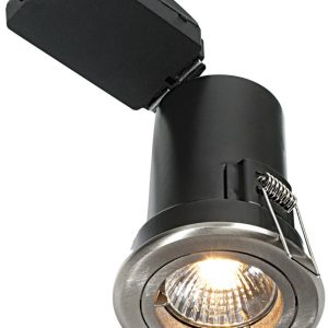 Shield Plus Satin Nickel 90 Minute Fire Rated GU10 Fixed Downlight