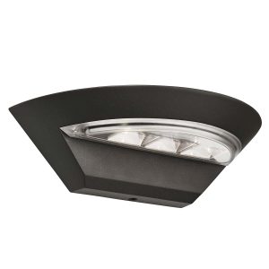 Lincoln LED modern outdoor wall down light in dark grey on white background