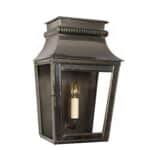 Parisienne Small 1 Light Outdoor Wall Passage Lantern Solid Brass
