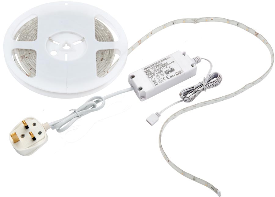 Flexline 5m Self Adhesive Daylight White LED Ribbon Tape Kit