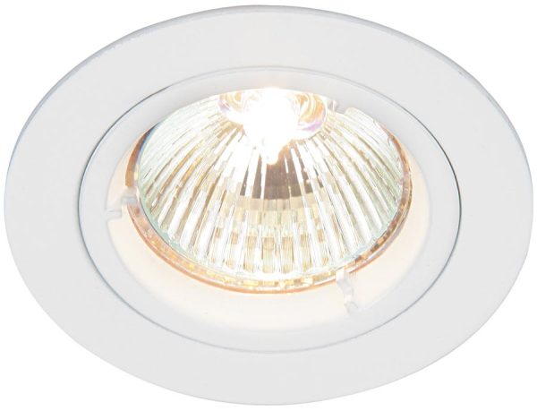 Cast Gloss White Fixed GU10 Mains Voltage Downlight