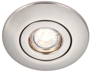 Converse fixed downlight converter for large holes in satin nickel