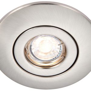Converse fixed downlight converter for large holes in satin nickel