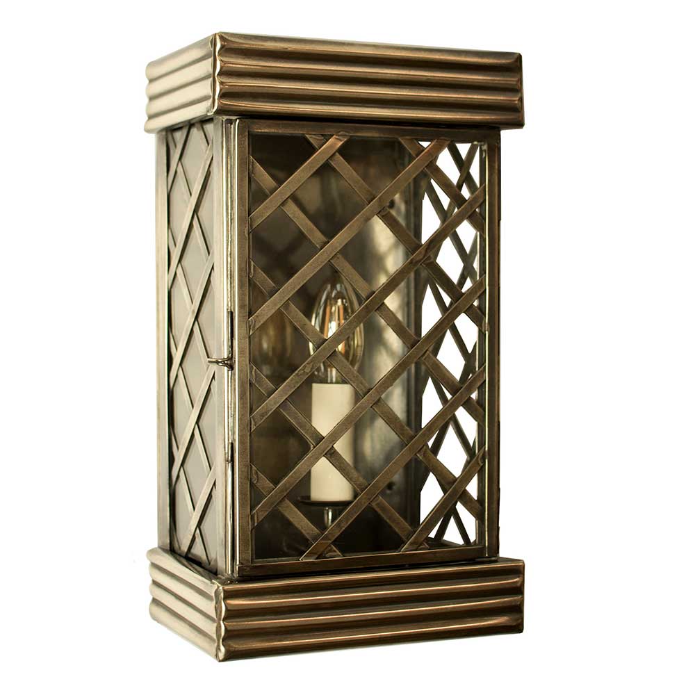 Ivy Small 1 Light Handmade Outdoor Wall Lantern Solid Brass