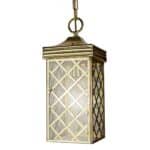 Ivy Small 1 Light Handmade Hanging Porch Lantern Solid Brass