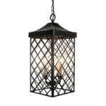 Ivy Large 4 Light Handmade Hanging Porch Lantern Solid Brass
