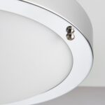 Portico Cool White LED Bathroom Ceiling Light Chrome