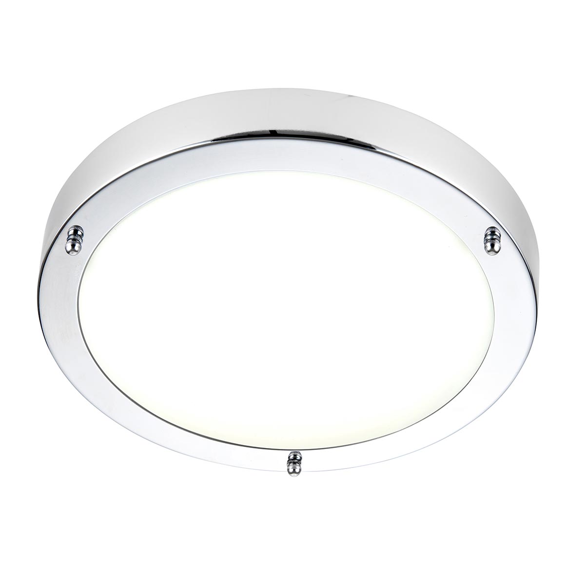 Portico Cool White LED Bathroom Ceiling Light Chrome