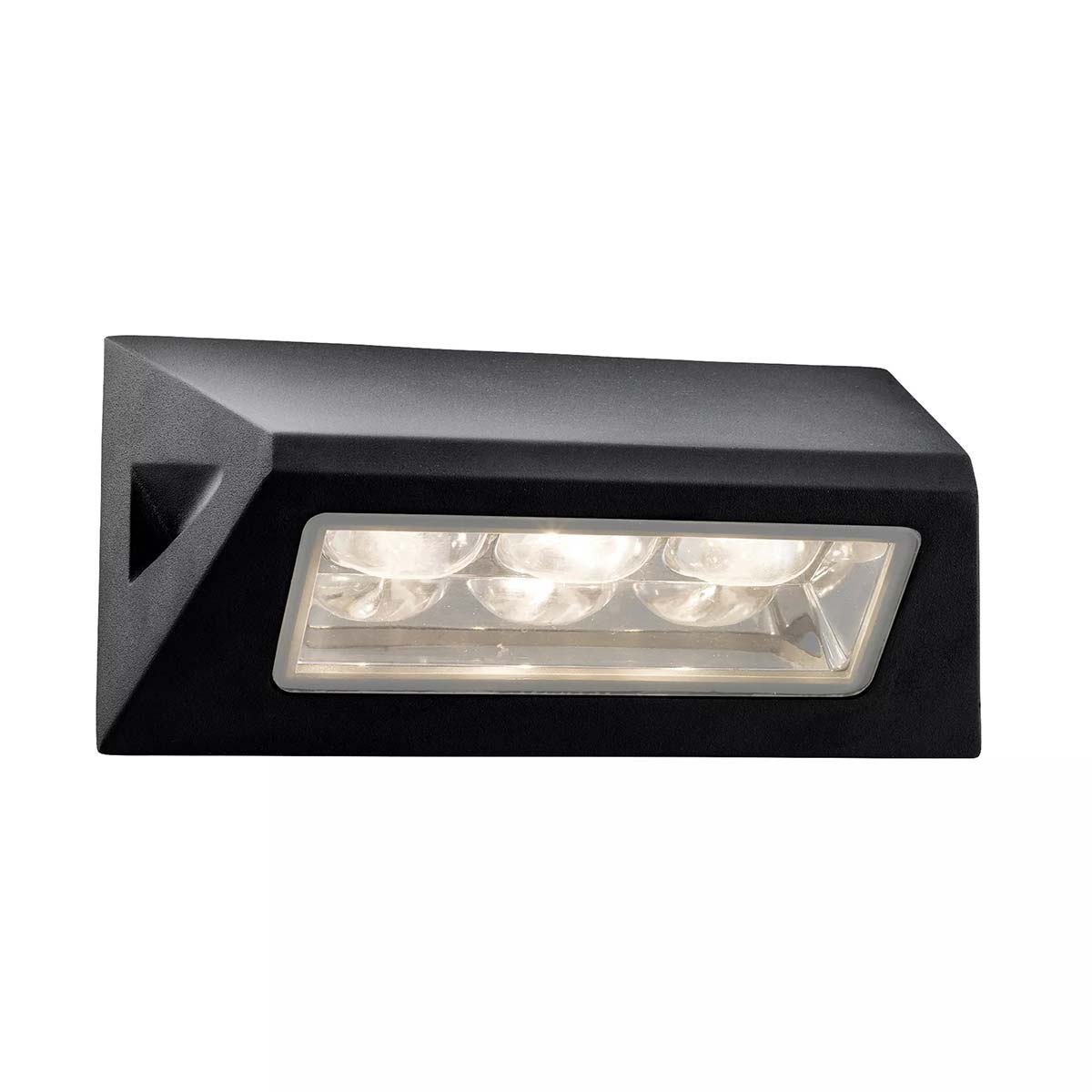 Black Angled IP44 Outdoor LED Bulkhead Light