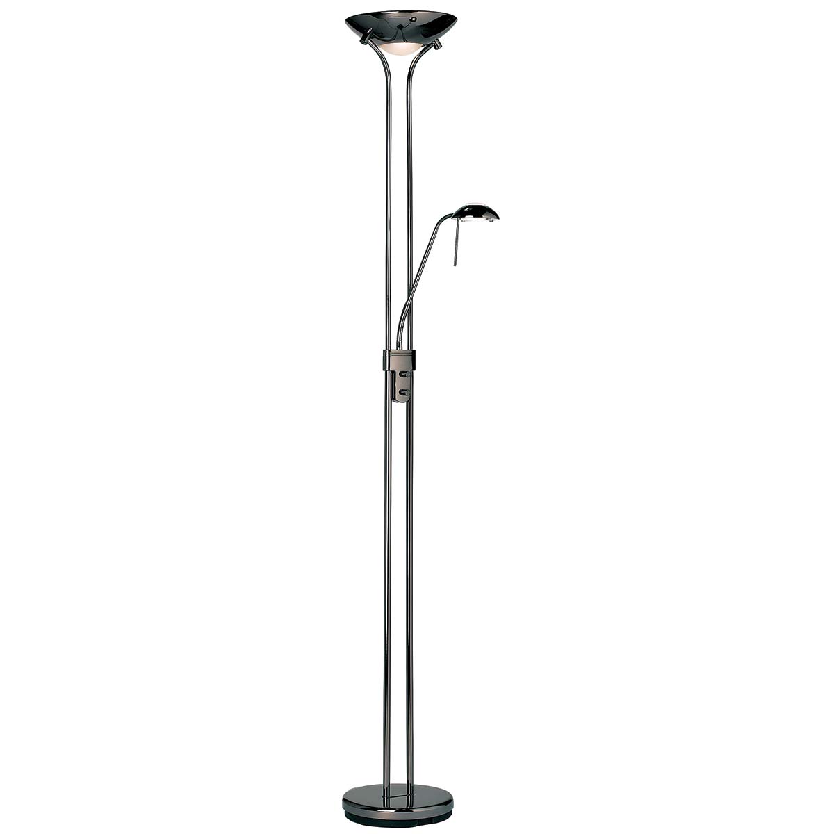 Rome Black Chrome Mother And Child Floor Lamp