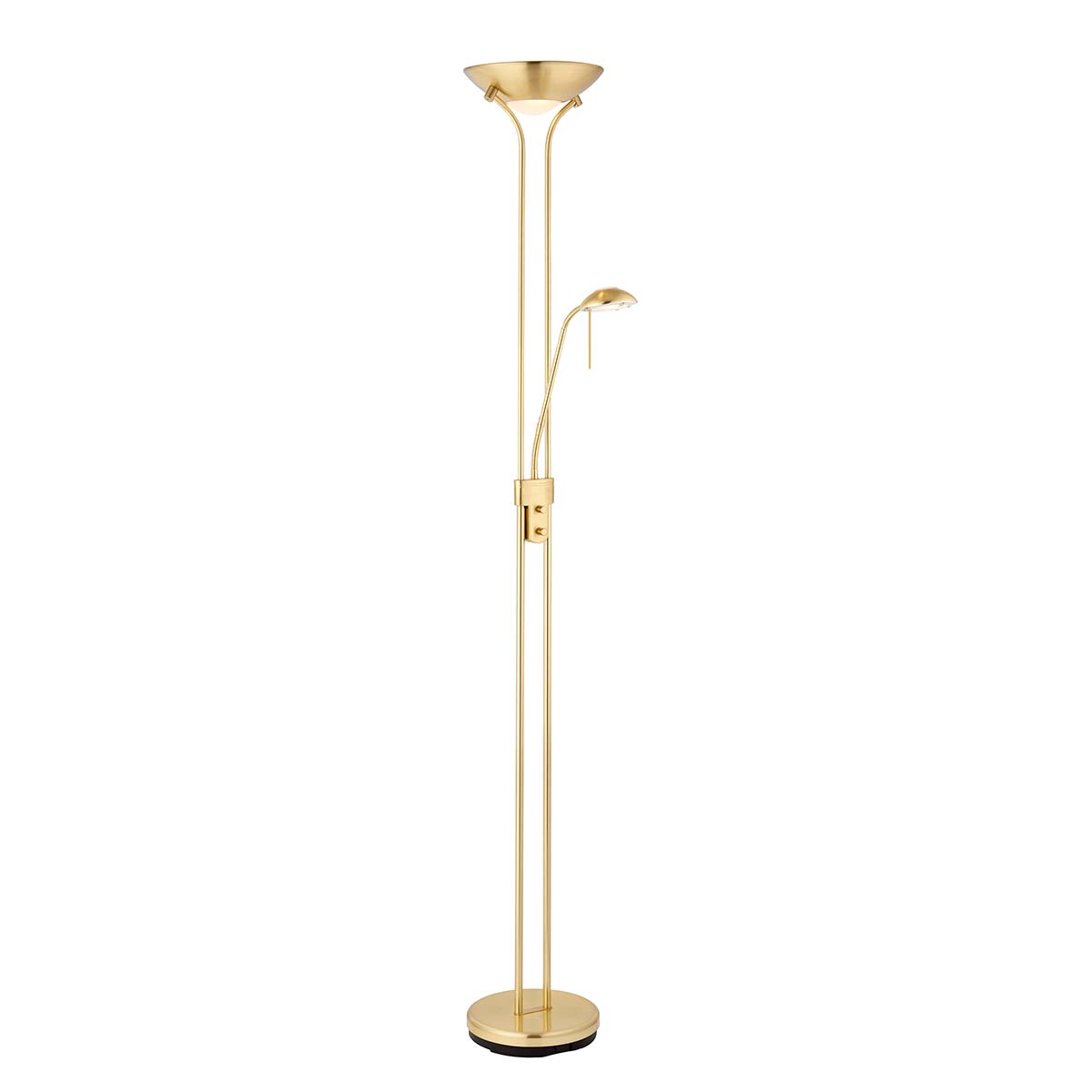 Rome Satin Brass Mother And Child Floor Lamp