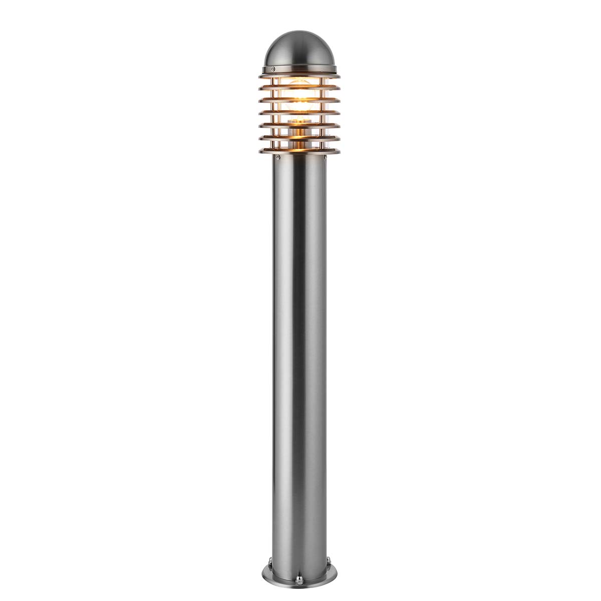 Endon Louvre 100cm Outdoor Bollard Post Light 304 Stainless Steel IP44