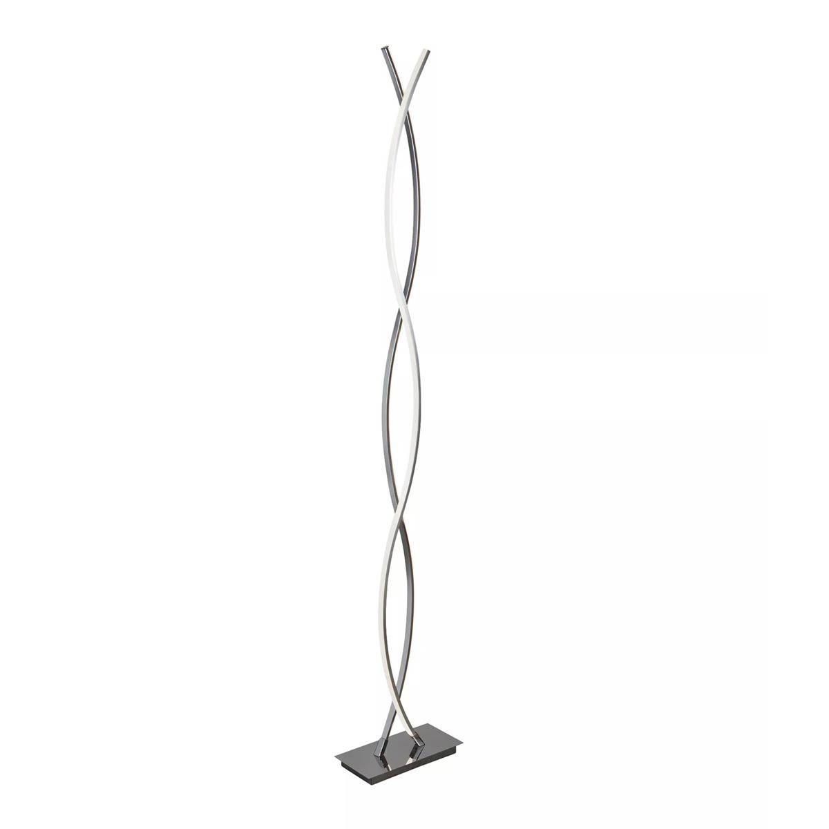 Platt 20w LED Wave Floor Lamp Polished Chrome 1800 Lumen
