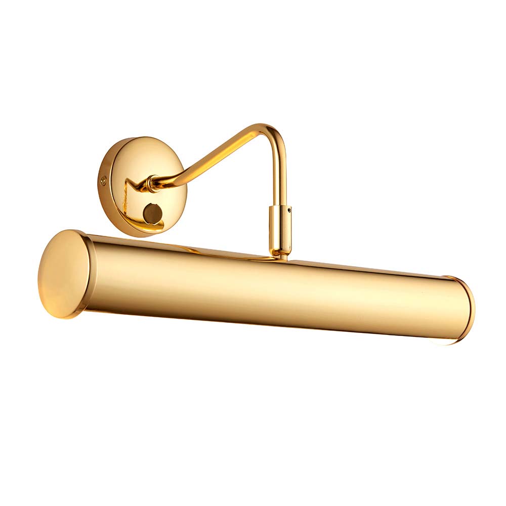 Turner Traditional 355mm Adjustable Switched Picture Light Polished Brass