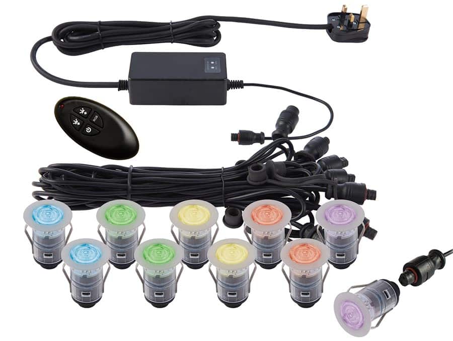 IkonPro 10 Light 25mm Remote RGB LED Deck Lighting Kit