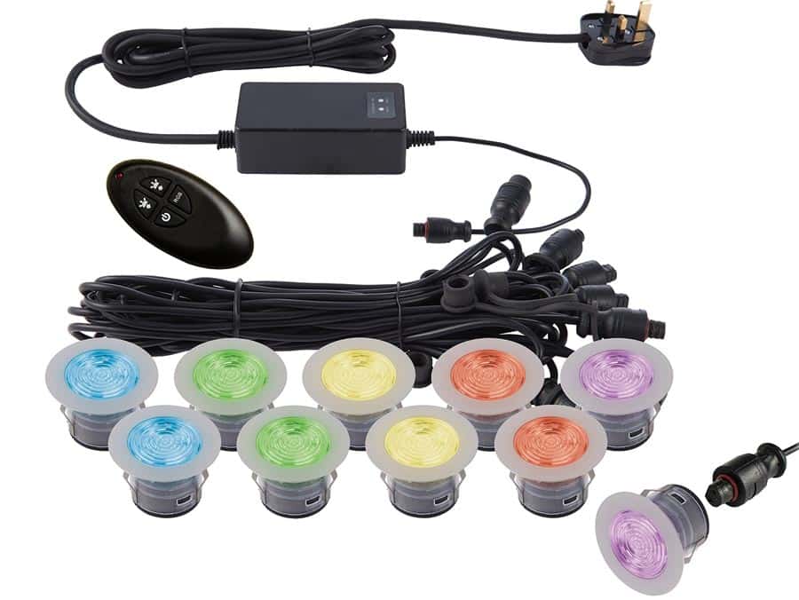 IkonPro 10 Light 45mm Remote RGB LED Deck Lighting Kit