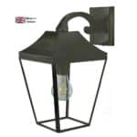 Knightsbridge 1 Light Handmade Overhead Wall Lantern Solid Brass
