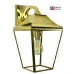 Knightsbridge 1 Light Handmade Overhead Wall Lantern Solid Brass