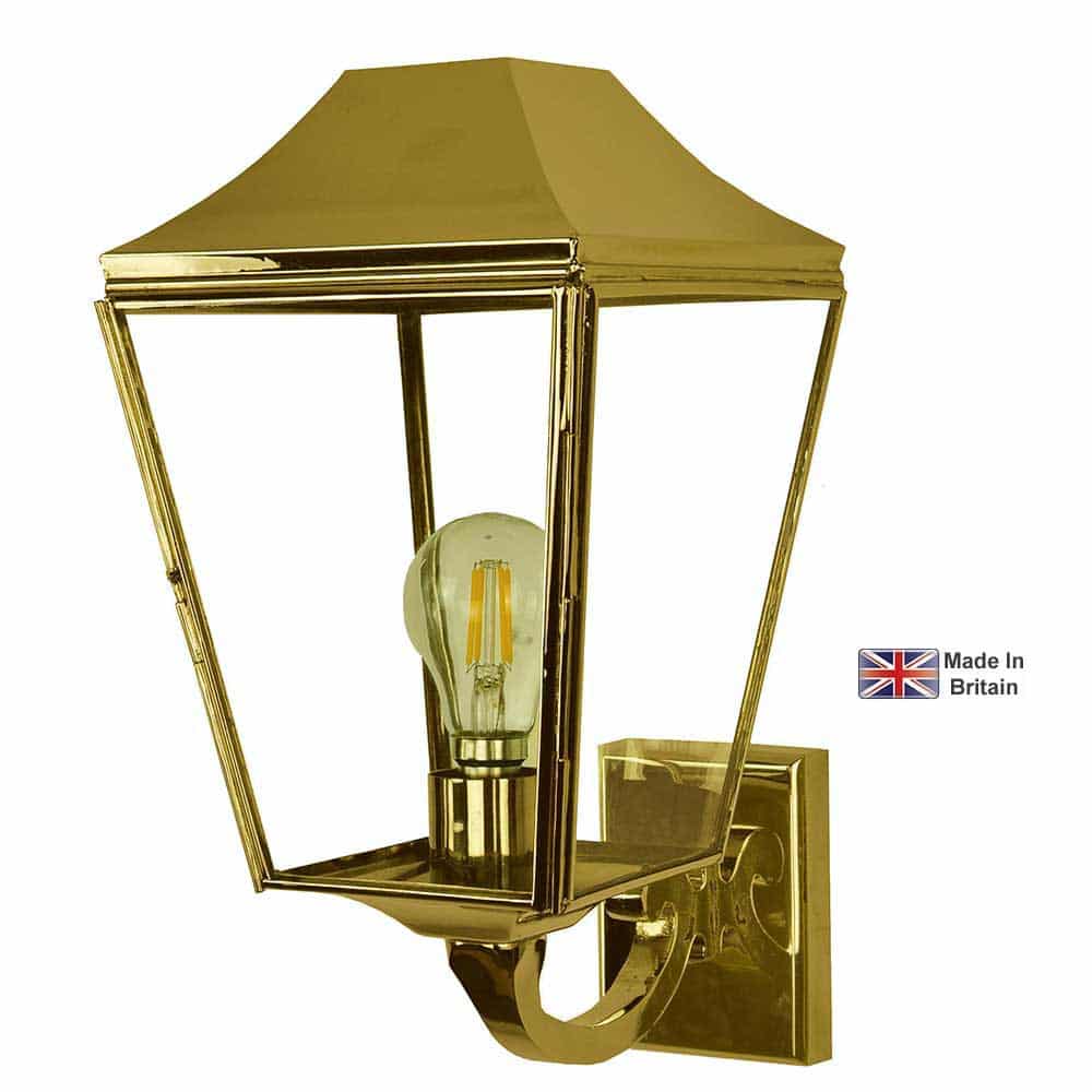 Knightsbridge 1 Light Handmade Outdoor Wall Lantern Solid Brass