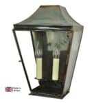 Knightsbridge 2 Light Large Passage Wall Lantern Solid Brass