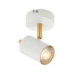 Gull Single Wall Spotlight Matt White / Satin Gold