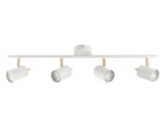 Gull 4 Light Ceiling Spotlight Bar Matt White / Satin Gold