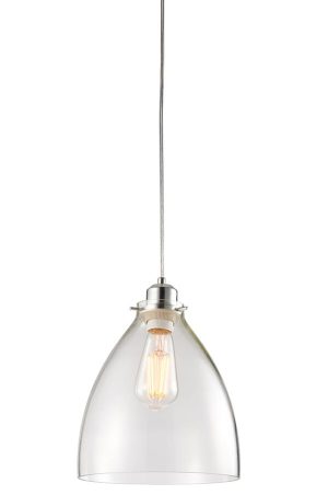 60874 Elstow clear bell glass ceiling pendant shade