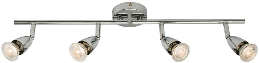 Amalfi Modern 4 Light Ceiling Spotlight Bar Polished Chrome