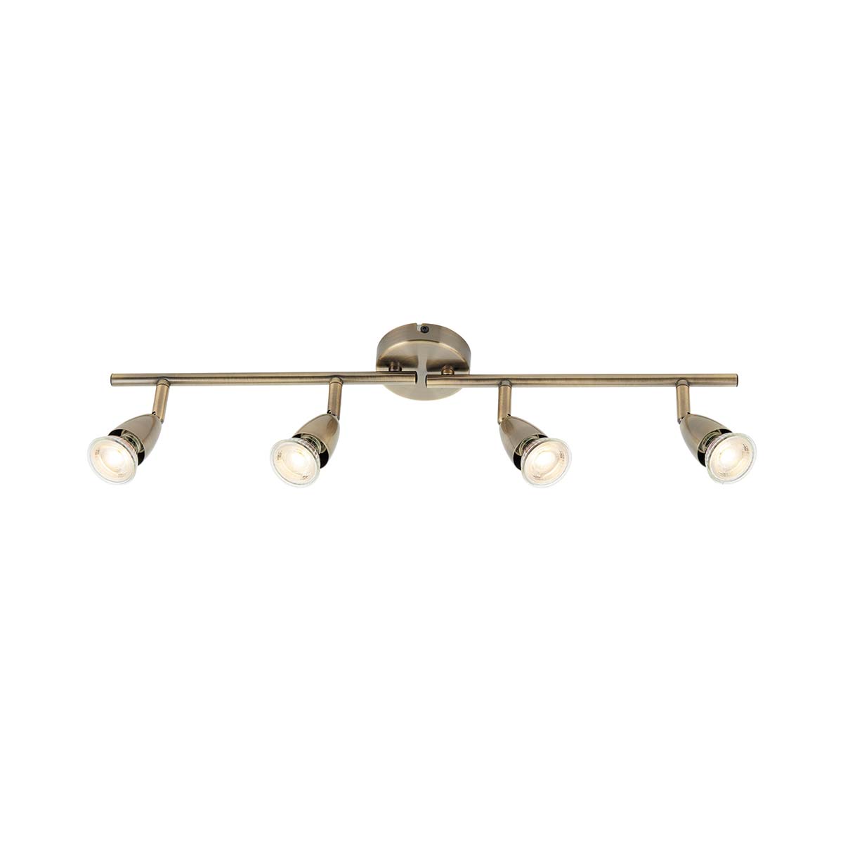 Amalfi Modern 4 Lamp Ceiling Spotlight Bar Antique Brass