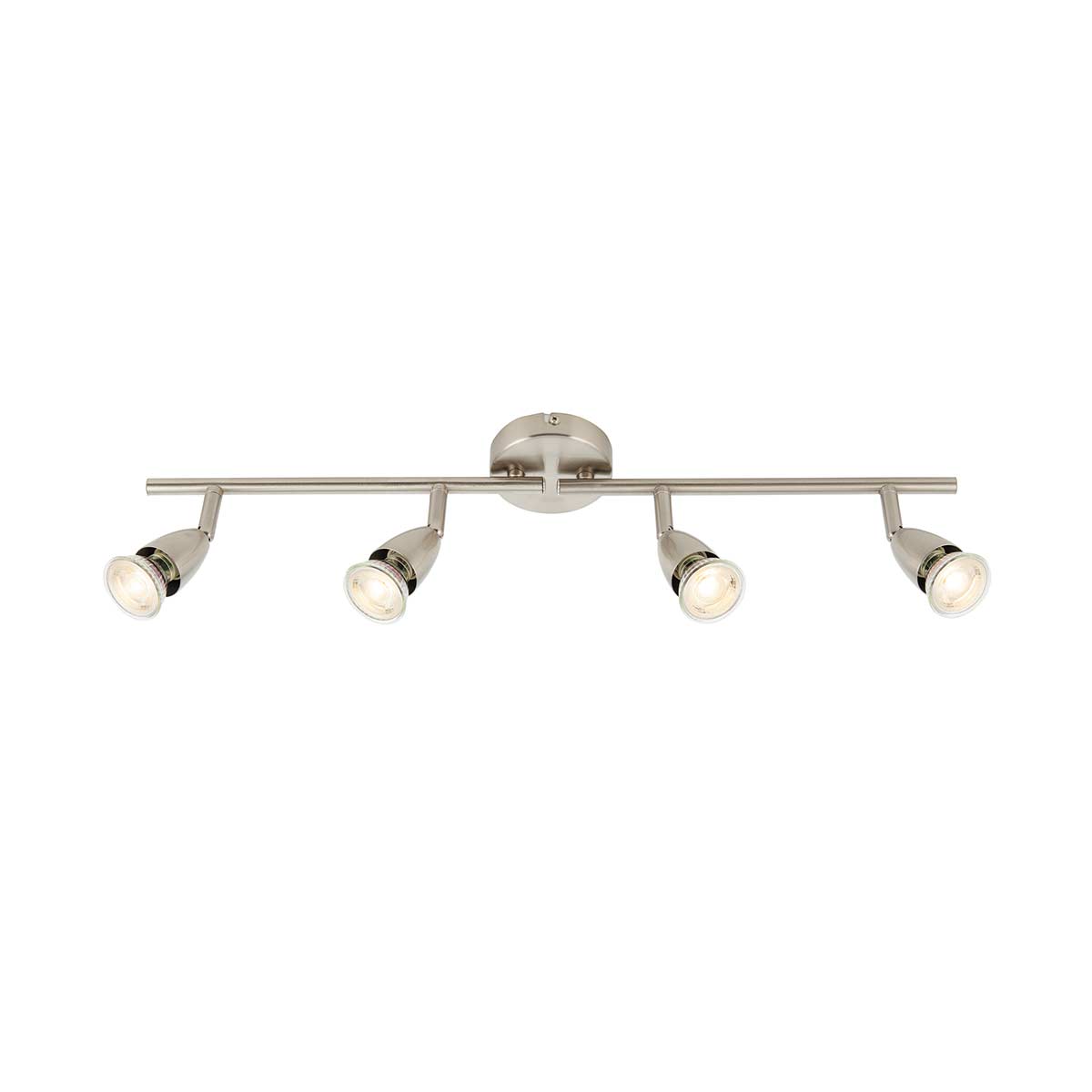 Amalfi Modern 4 Light Ceiling Spotlight Bar Satin Nickel