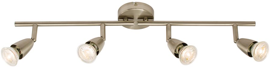 Amalfi Modern 4 Light Ceiling Spotlight Bar Satin Nickel