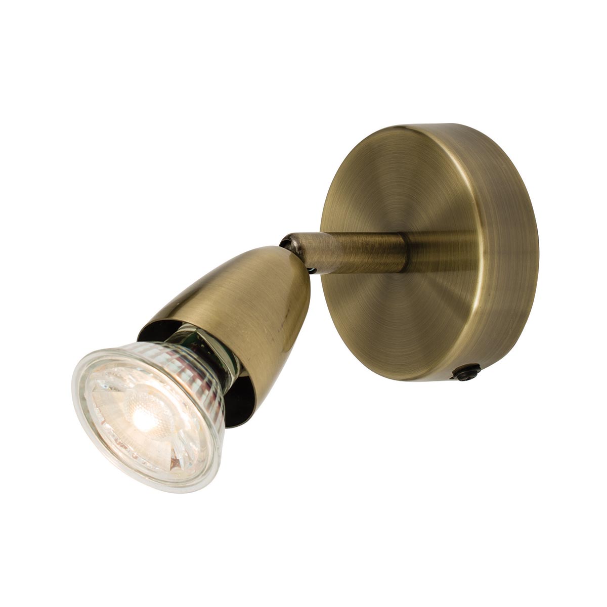 Amalfi Modern Single Wall Or Ceiling Spot Light Antique Brass