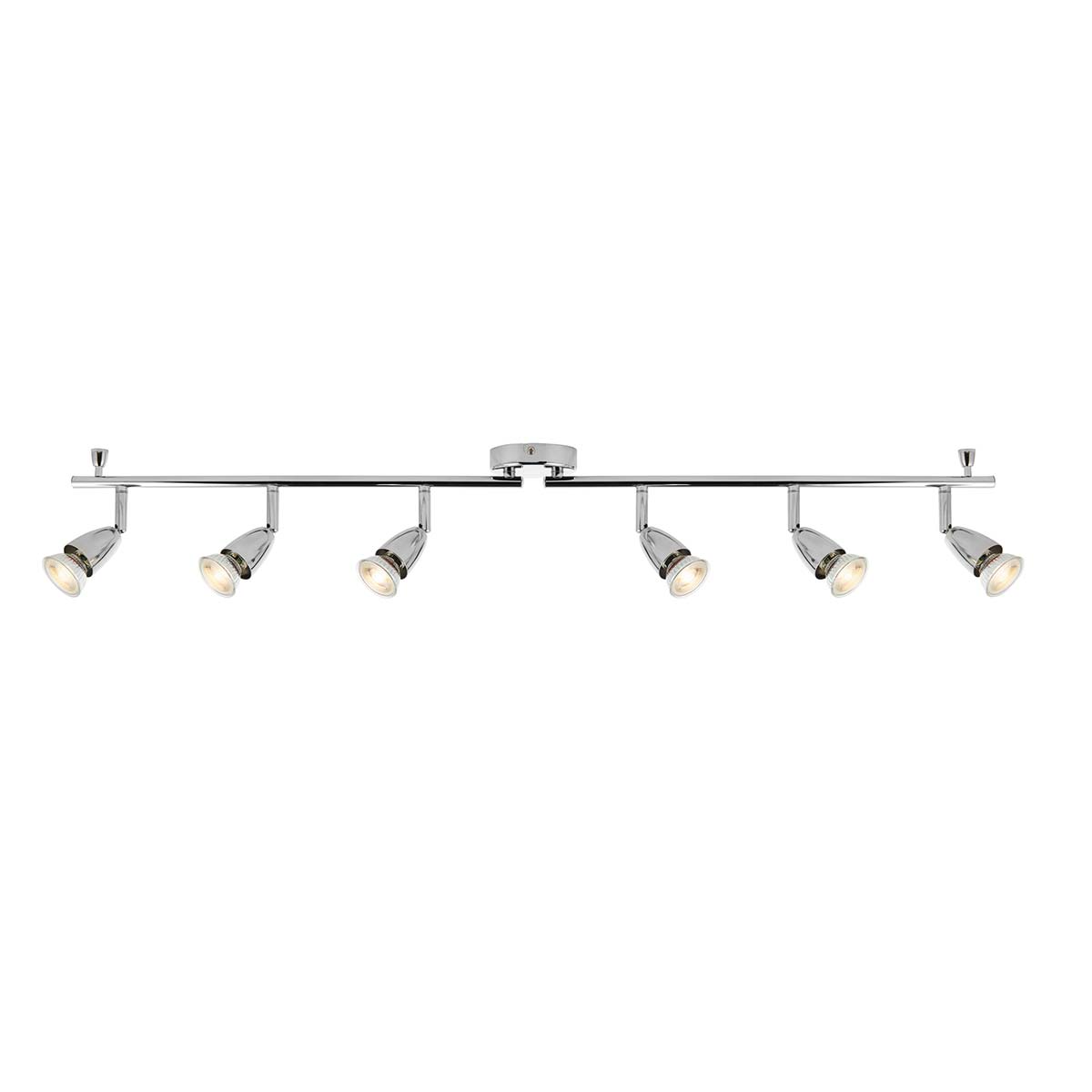 Amalfi Modern 6 Light Ceiling Spotlight Bar Polished Chrome