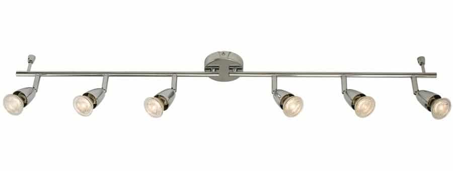 Amalfi Modern 6 Light Ceiling Spotlight Bar Polished Chrome