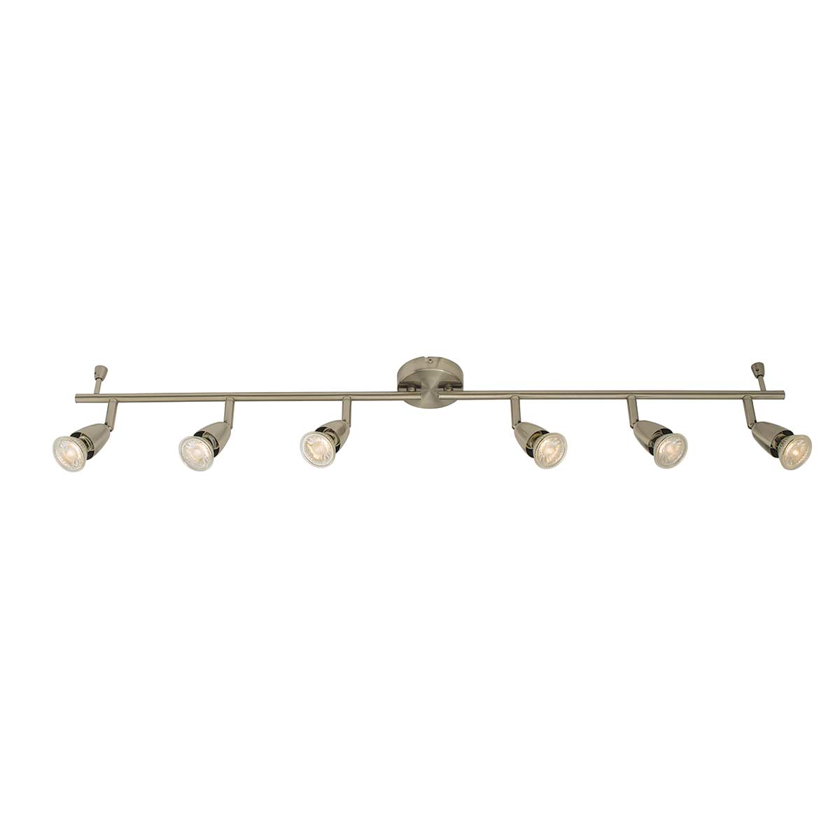 Amalfi Modern 6 Light Ceiling Spotlight Bar Satin Nickel