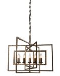 Tibbet 5 Light Geometric Ceiling Pendant Hammered Bronze