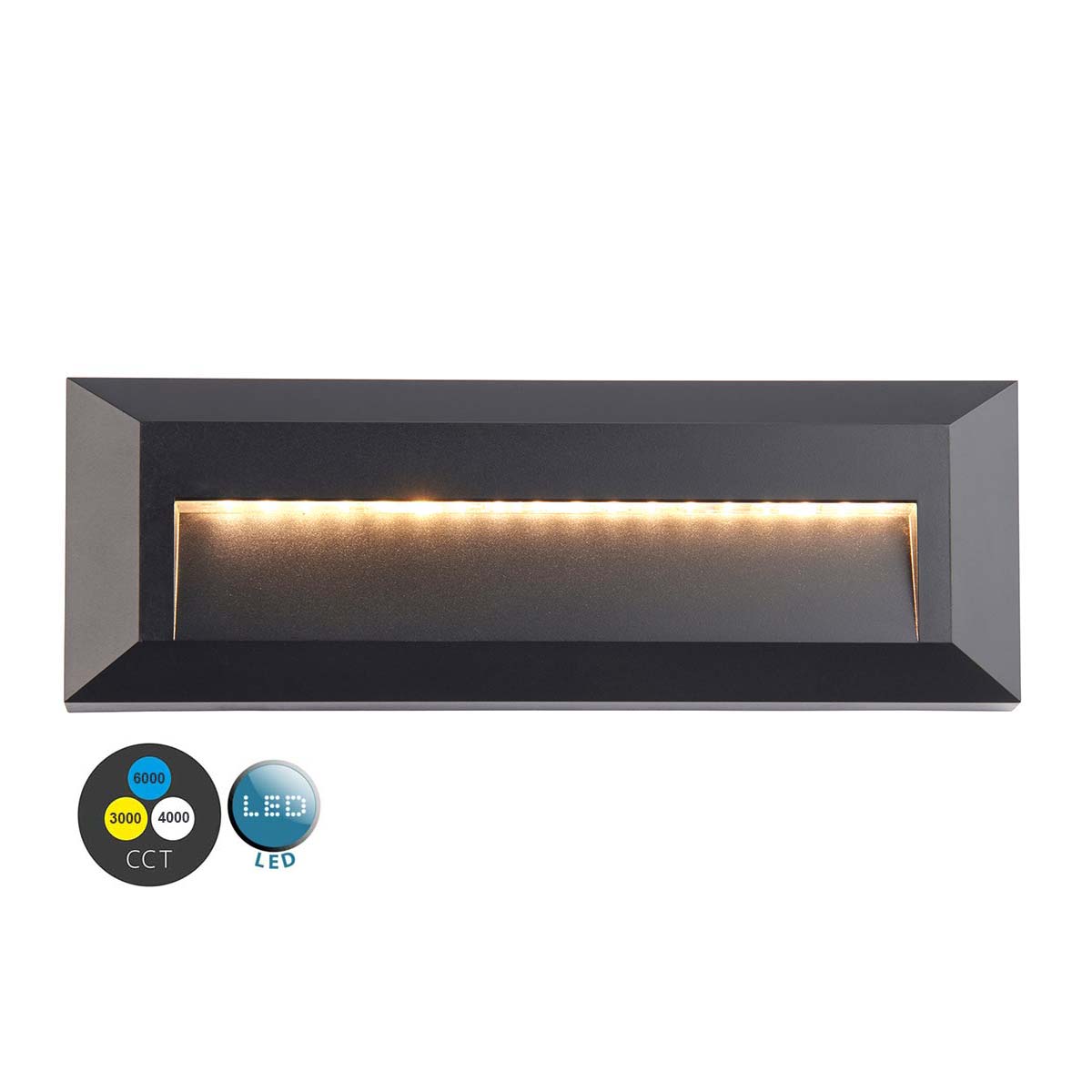 Severus Black Rust Proof Angled Letterbox Path Light 2W LED