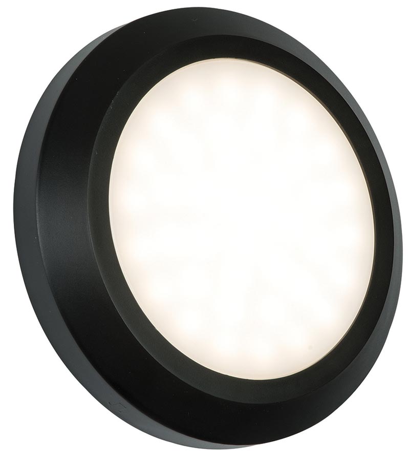 Severus Black Rust Proof Round Outdoor Path Light 2W LED