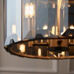 Clooney 4 Light Ceiling Pendant Slate Grey Smoked Glass