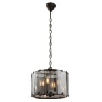 Clooney 4 Light Ceiling Pendant Slate Grey Smoked Glass