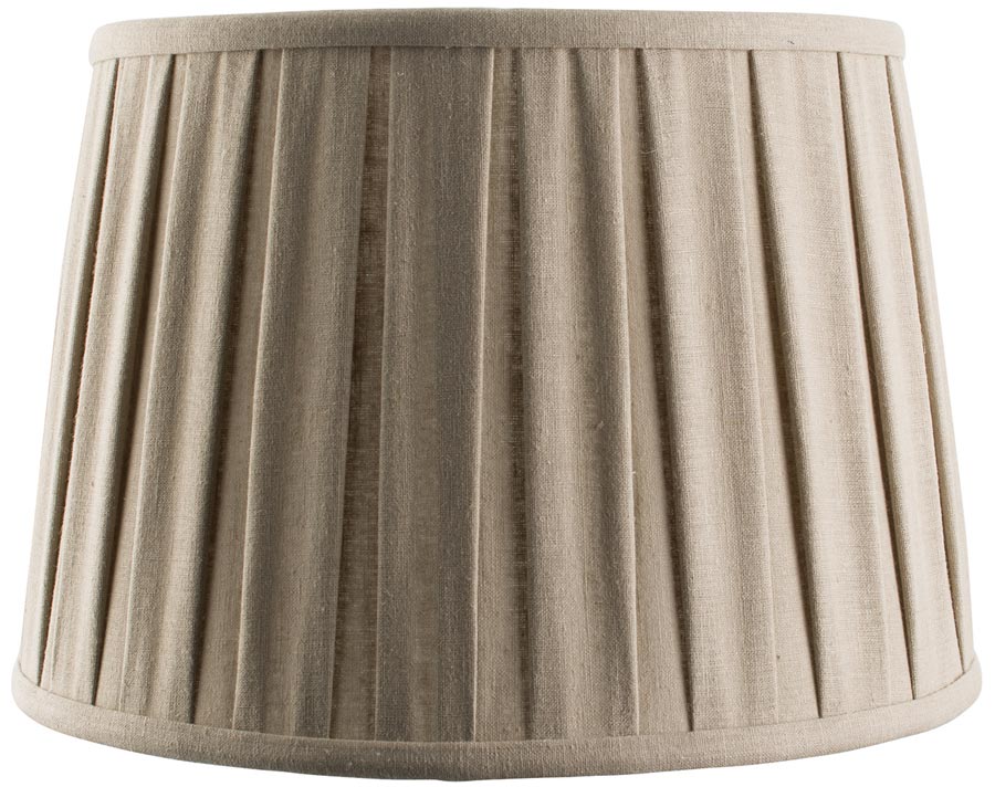 Cleo Faux Linen Pleated Taupe 12 Inch Lamp Shade 61349 Cleo Faux Linen Pleated Taupe 12 Inch Lamp Shade